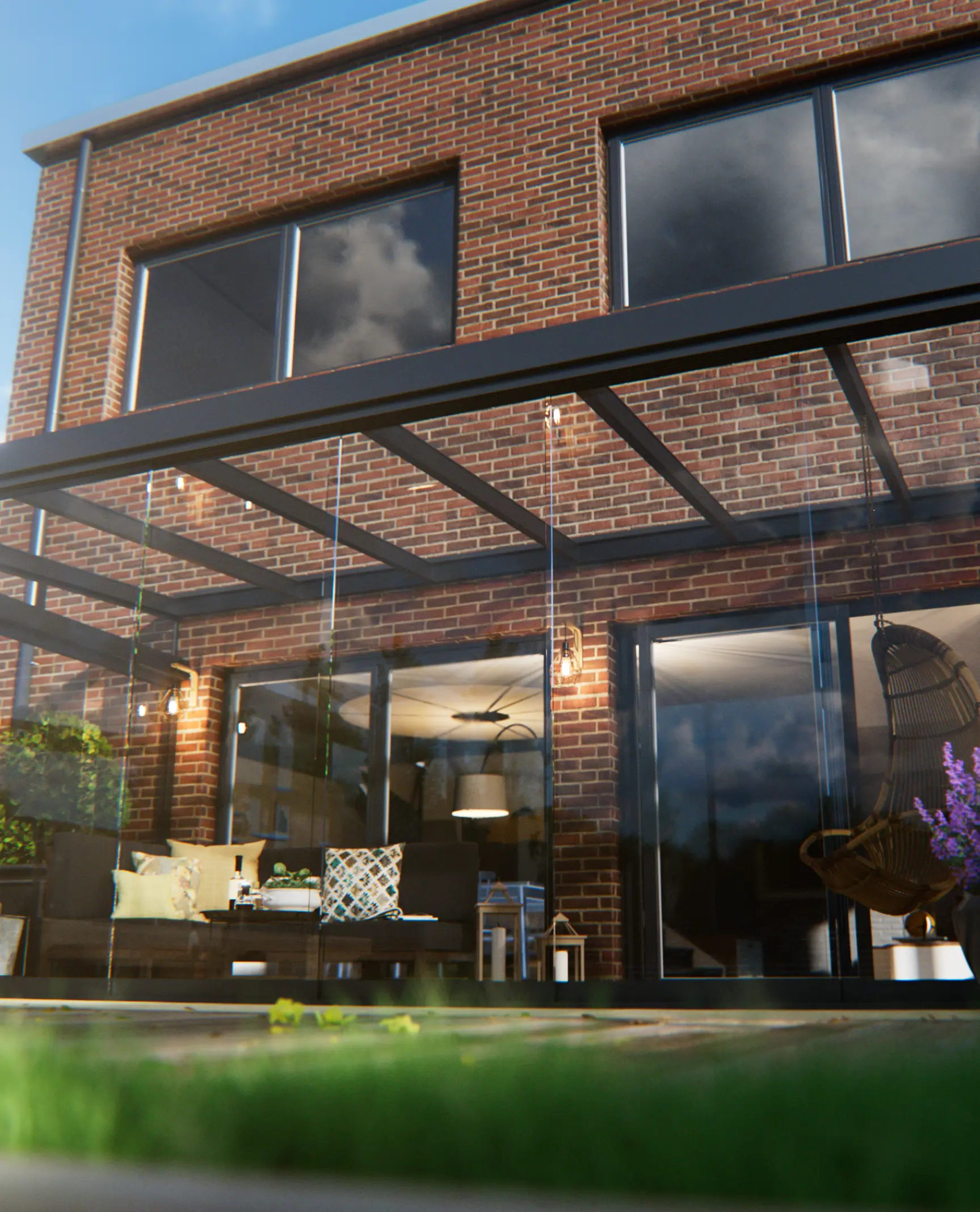 Serre of overkapping met aluminium frame